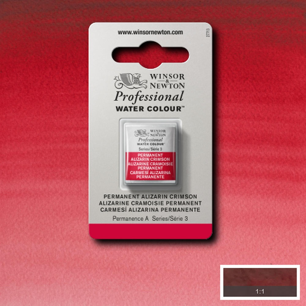 Tinta Aquarela Profissional Winsor & Newton Pastilha S3 466 Permanent Alizarin Crimson