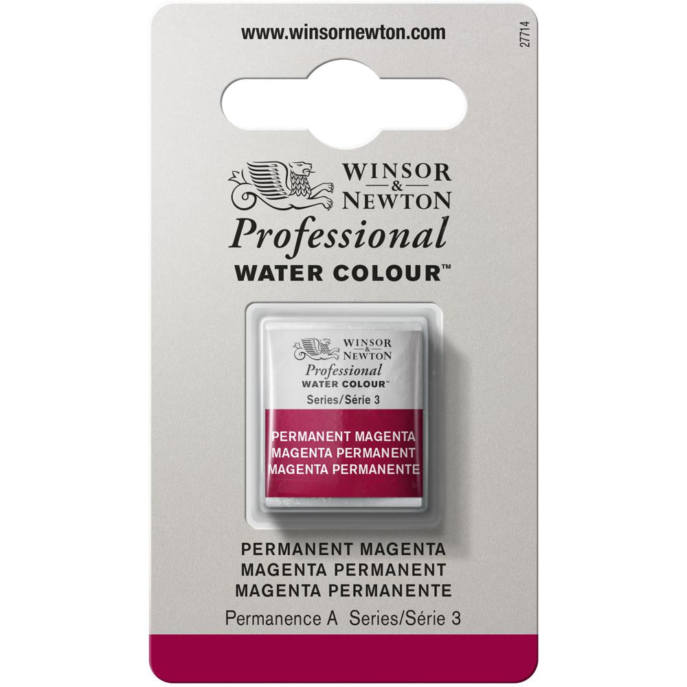 Tinta Aquarela Profissional Winsor & Newton Pastilha S3 489 Permanent Magenta