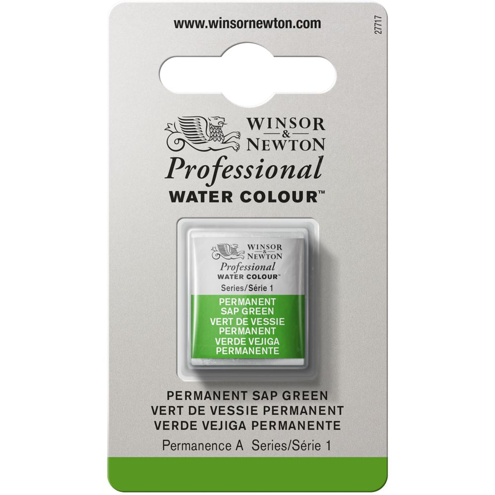Tinta Aquarela Profissional Winsor & Newton Pastilha S1 503 Permanent Sap Green