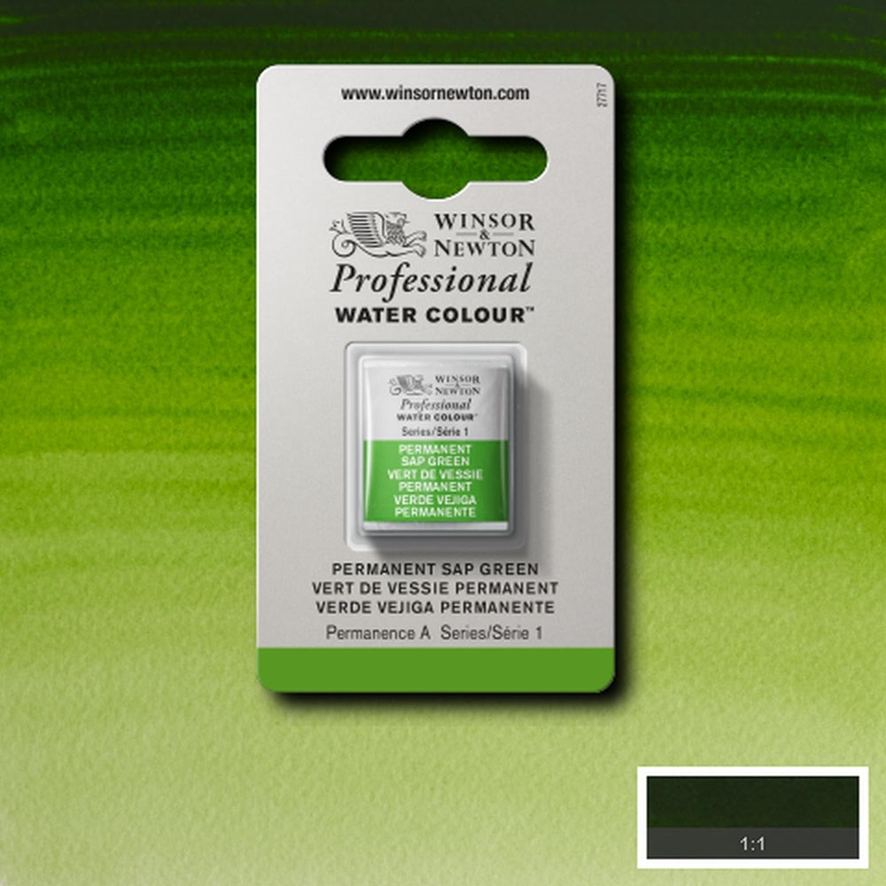 Tinta Aquarela Profissional Winsor & Newton Pastilha S1 503 Permanent Sap Green