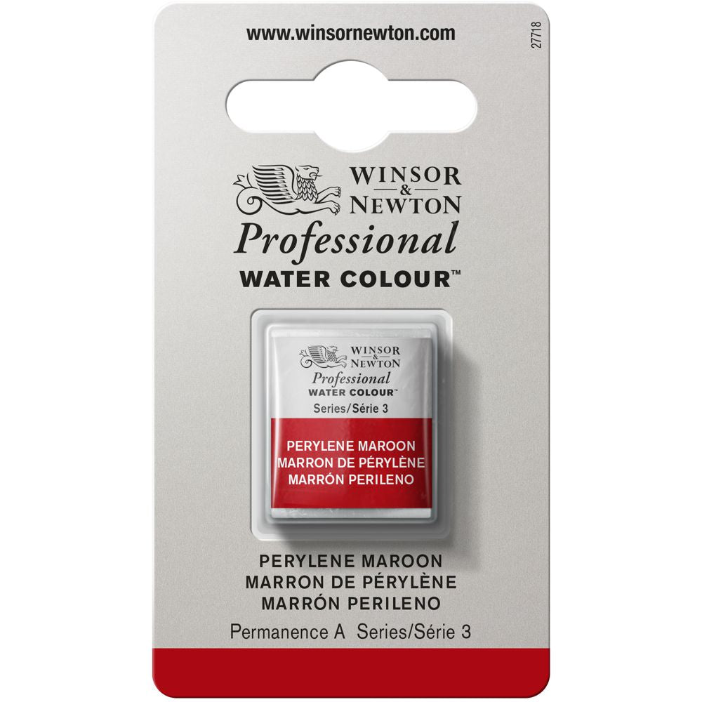 Tinta Aquarela Profissional Winsor & Newton Pastilha S3 507 Perylene Maroon