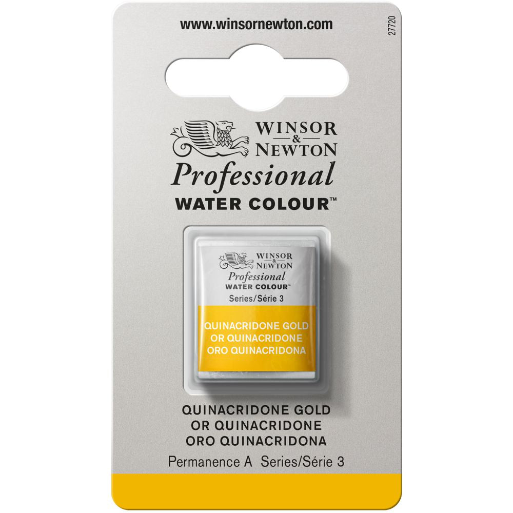Tinta Aquarela Profissional Winsor & Newton Pastilha S3 547 Quinacridone Gold