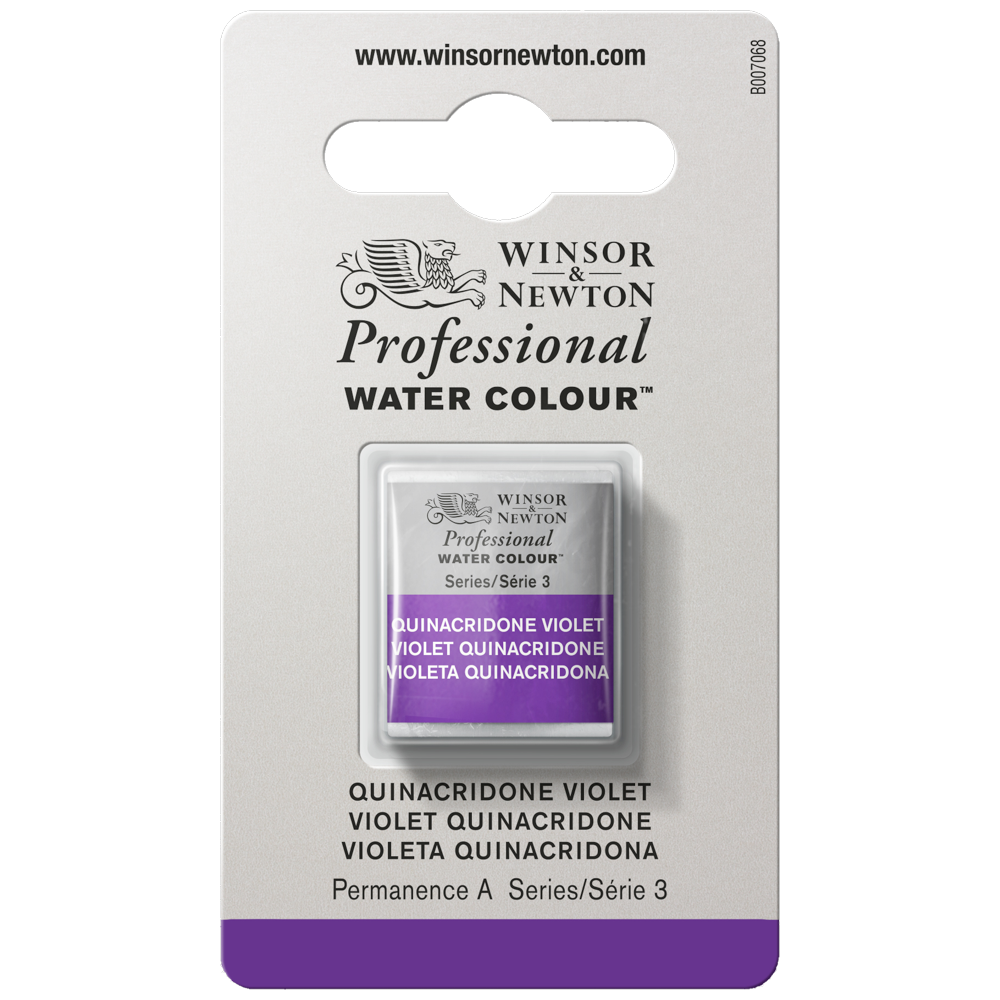 Tinta Aquarela Profissional Winsor & Newton Pastilha S3 550 Quinacridone Violet