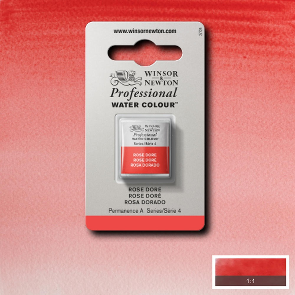 Tinta Aquarela Profissional Winsor & Newton Pastilha S4 576 Rose Dore
