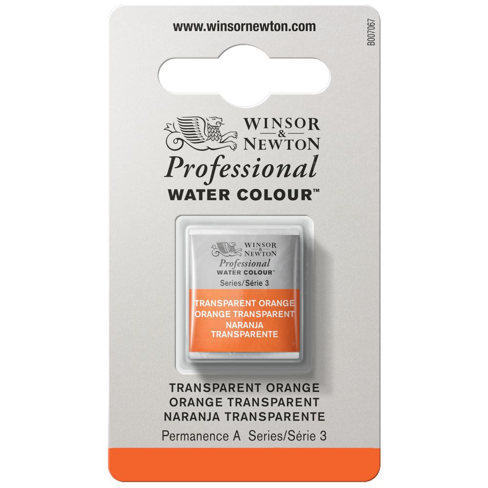 Tinta Aquarela Profissional Winsor & Newton Pastilha S3 650 Transparent Orange