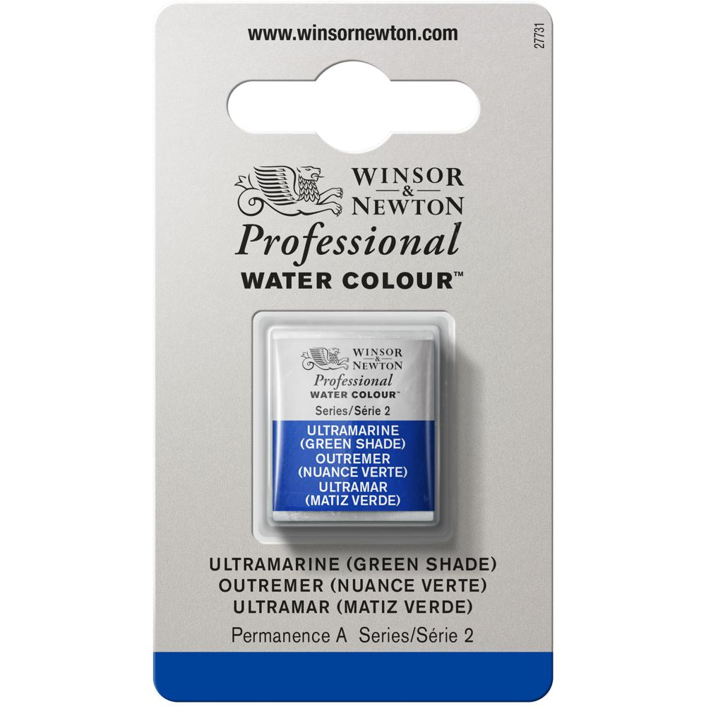 Tinta Aquarela Profissional Winsor & Newton Pastilha S2 667 Ultramarine (Green Shade)