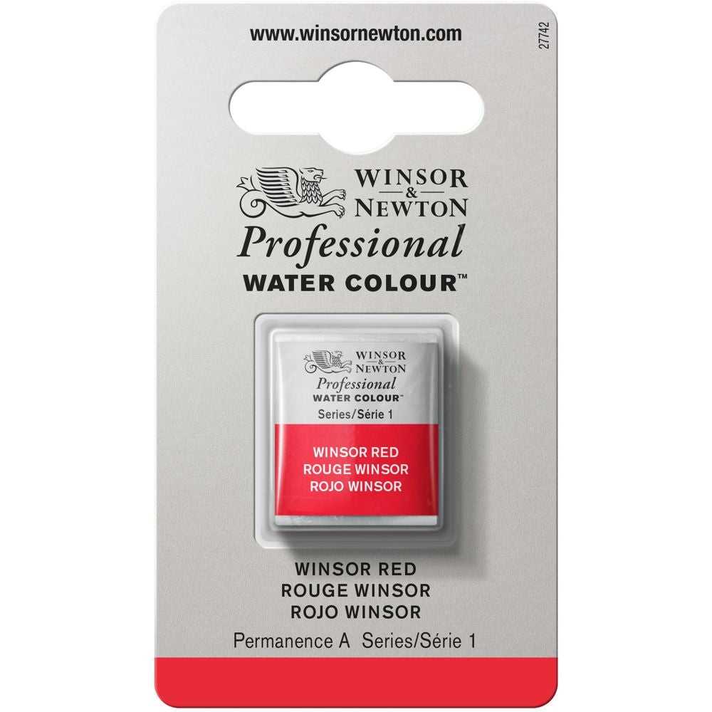 Tinta Aquarela Profissional Winsor & Newton Pastilha S1 726 Winsor Red