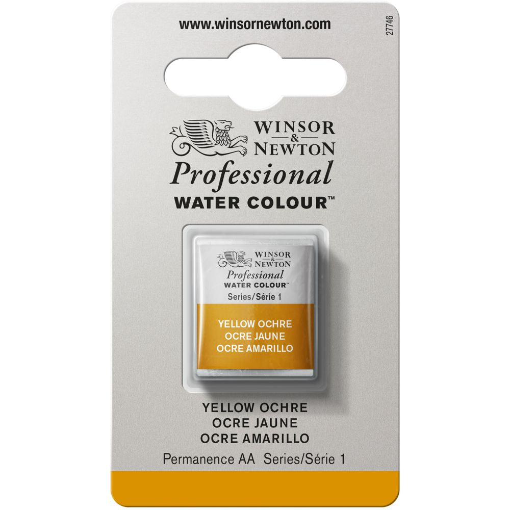 Tinta Aquarela Profissional Winsor & Newton Pastilha S1 744 Yellow Ochre