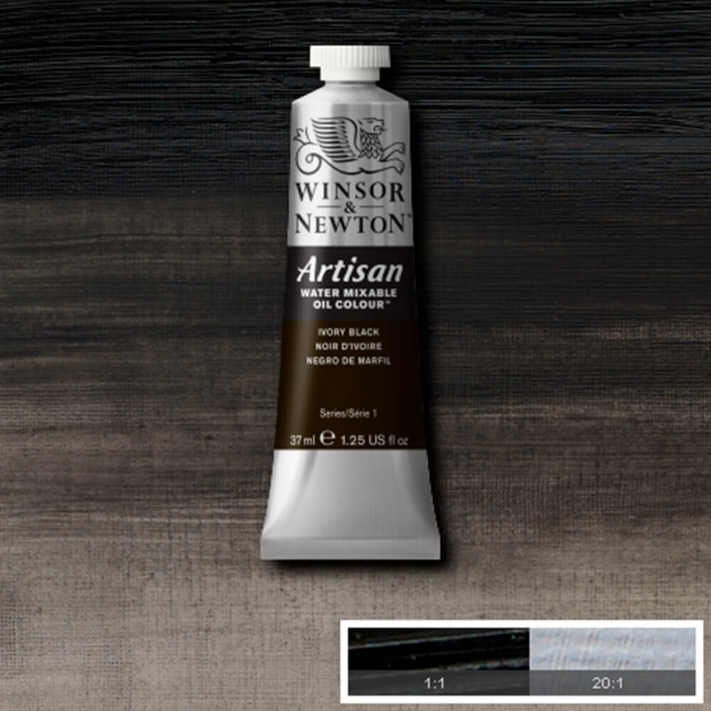 Tinta Óleo Solúvel em Água Winsor & Newton Artisan 37ml S1 331 Ivory Black