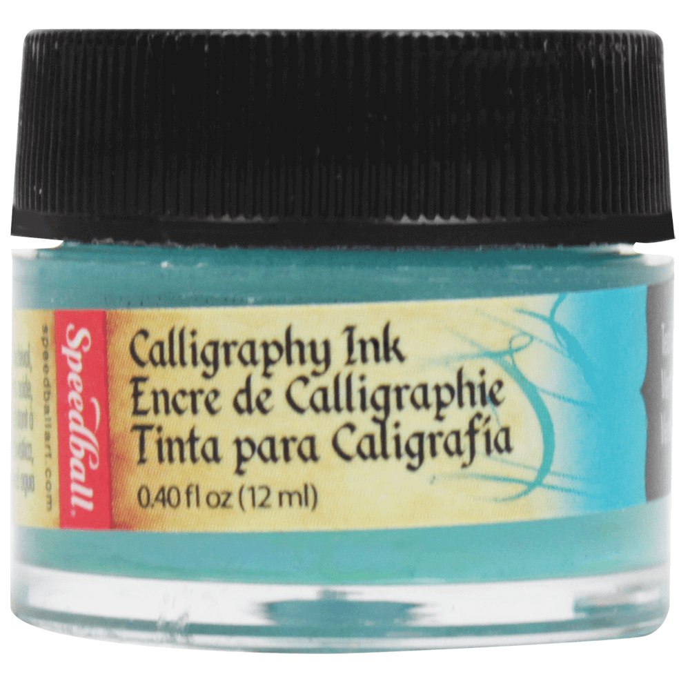 Tinta Para Caligrafia 12ml Speedball 3106 Verde Azulado