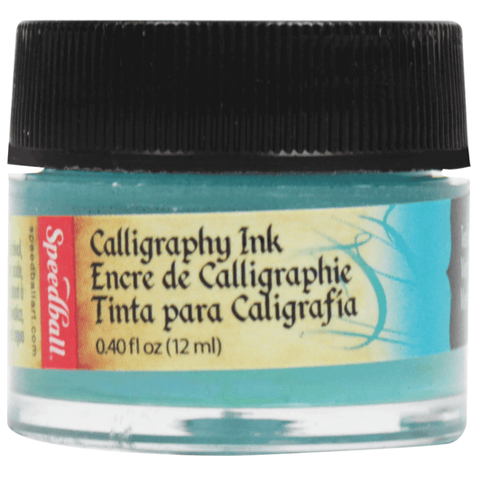 Tinta Para Caligrafia 12ml Speedball 3106 Verde Azulado