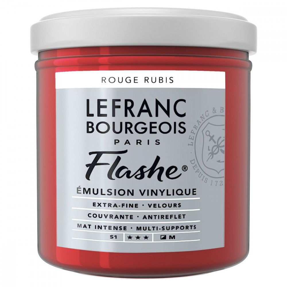 Tinta Acrílica Flashe Lefranc & Bourgeois 125ml S1 388 Ruby Red