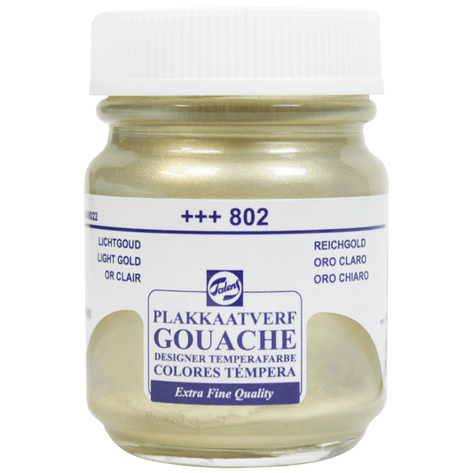 Tinta Guache Para Caligrafia Talens 50ml 802 Light Gold