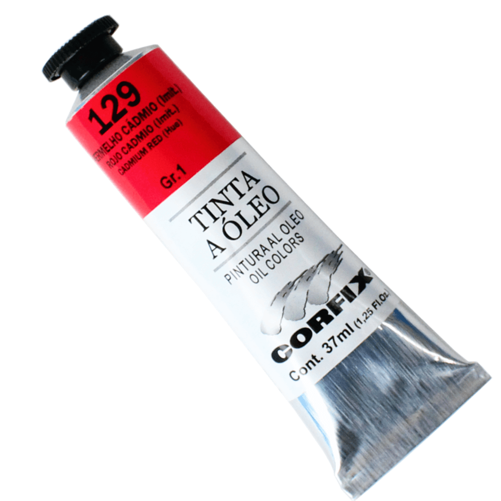 Tinta a óleo corfix 37ml vermelho cádmio