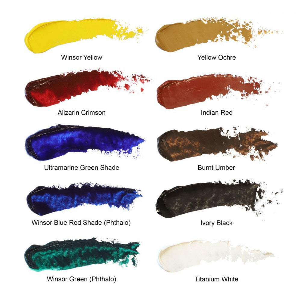 Estojo Tinta Óleo Profissional Winsor & Newton 10 Cores