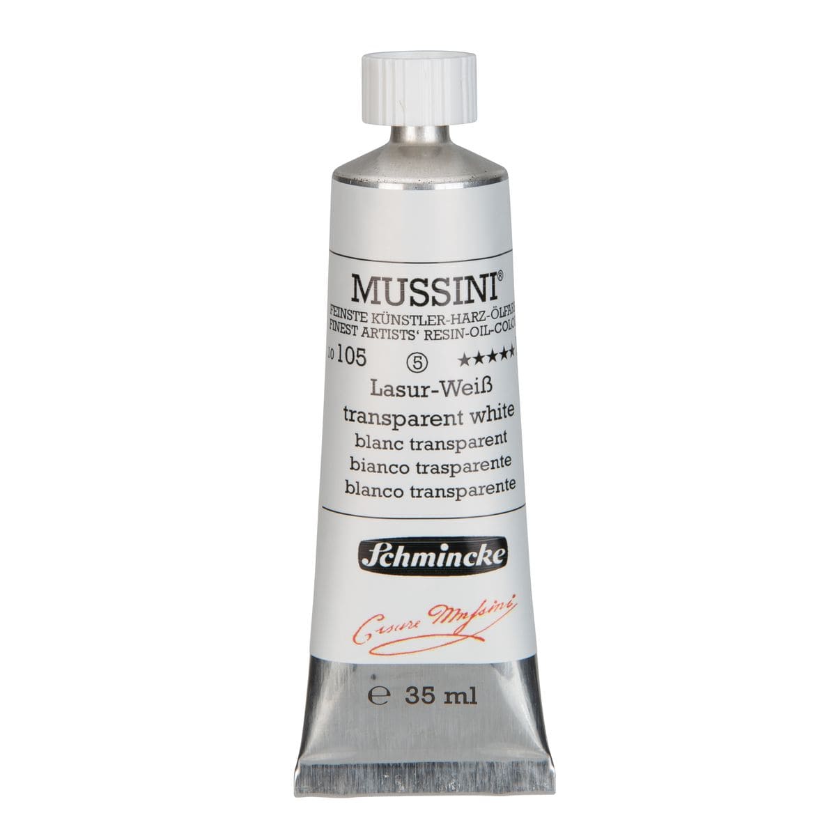 Tinta Óleo Schmincke Mussini 35ml S5 105 Transparent White