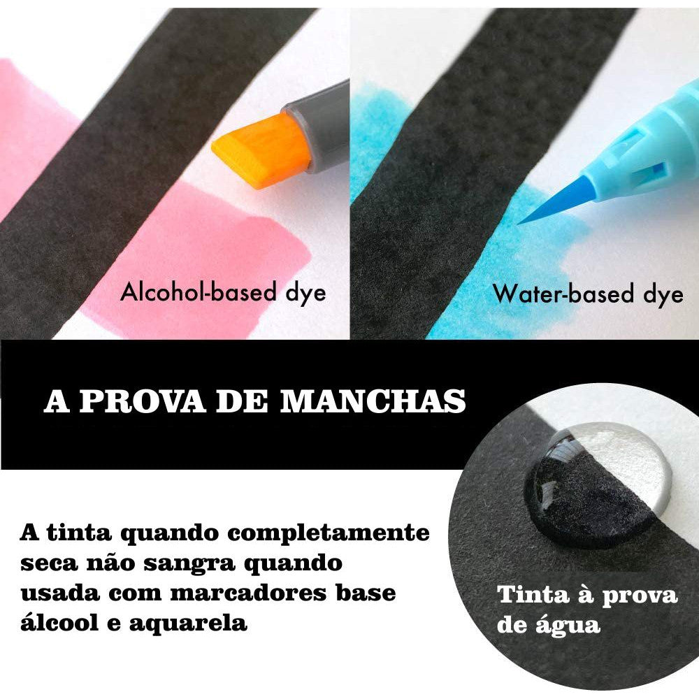 Tinta Para Ilustração Black Zig Kuretake 60ml Preto