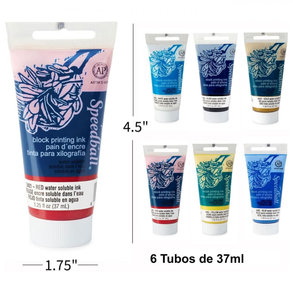 Kit Para Xilogravura Cores Básicas Speedball 3470