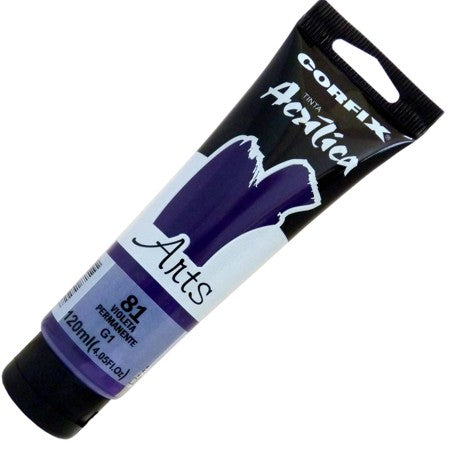 Tinta Acrílica Corfix Arts 120ml 81 Violeta Permanente G1