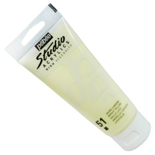 Tinta Acrílica Pébéo Studio 51 Amarelo Luminoso 100ml