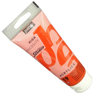 Tinta Acrílica Pébéo Studio 19 Vermelho Transparente 100ml