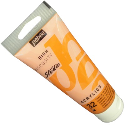 Tinta Acrílica Pébéo Studio 32 Laranja de Cádmio Imit. 100ml