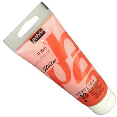 Tinta Acrílica Pébéo Studio 33 Vermelho de Cádmio Imit 100ml