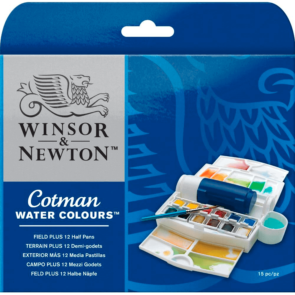 Aquarela Winsor & Newton Cotman Field Plus 12 Cores