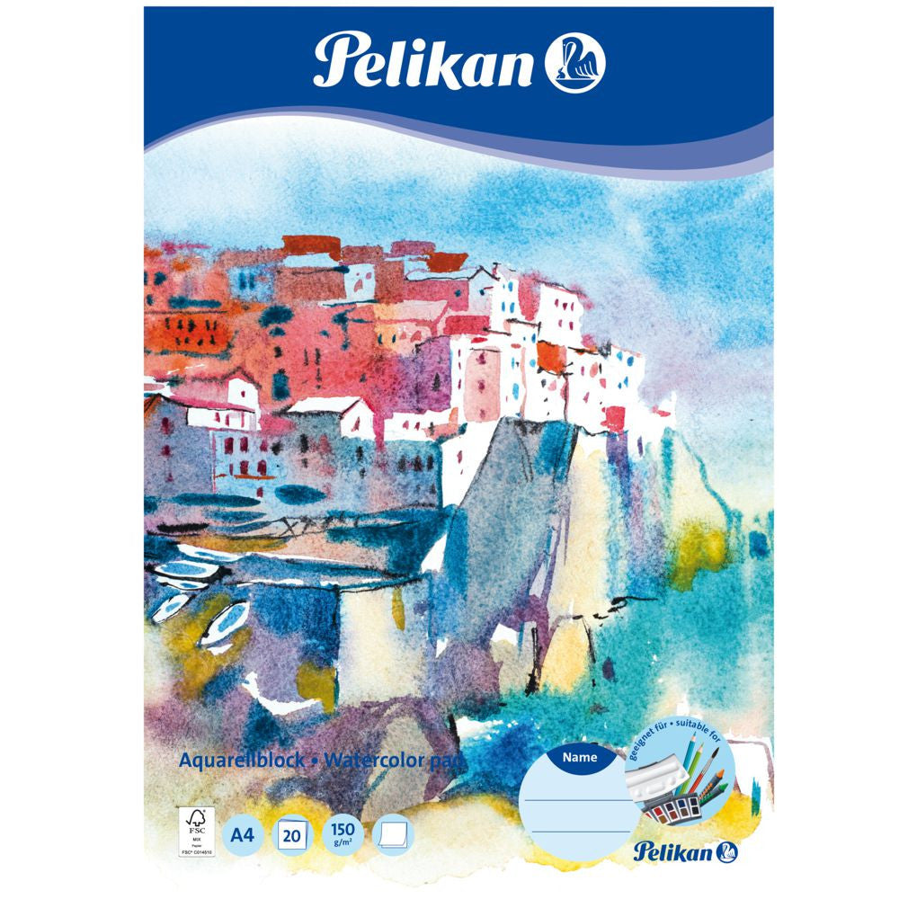 Bloco Para Aquarela Pelikan A4 20 Folhas