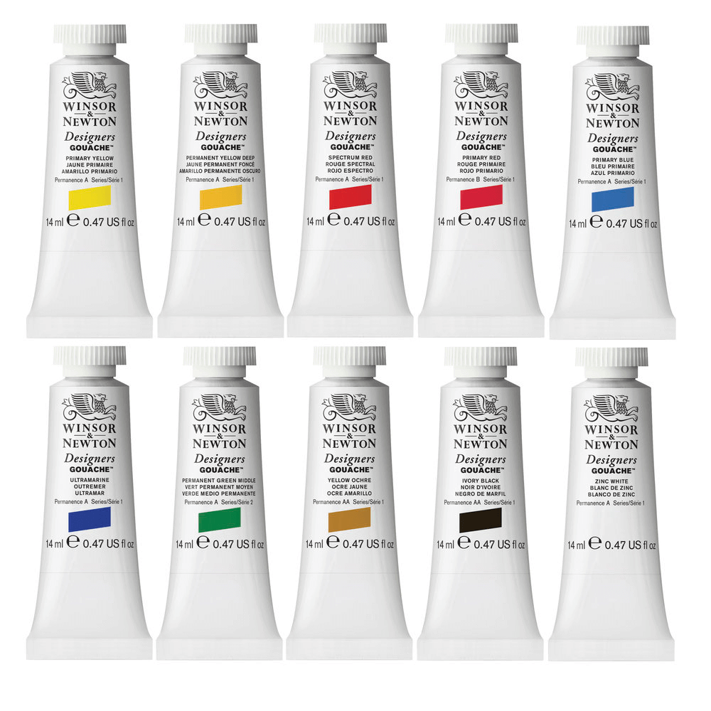 Tinta Guache Winsor & Newton Designers 10 Cores