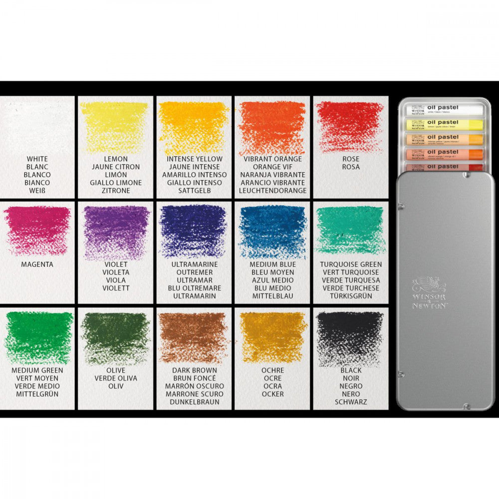 Estojo Pastel Oleoso Winsor & Newton 15 Cores