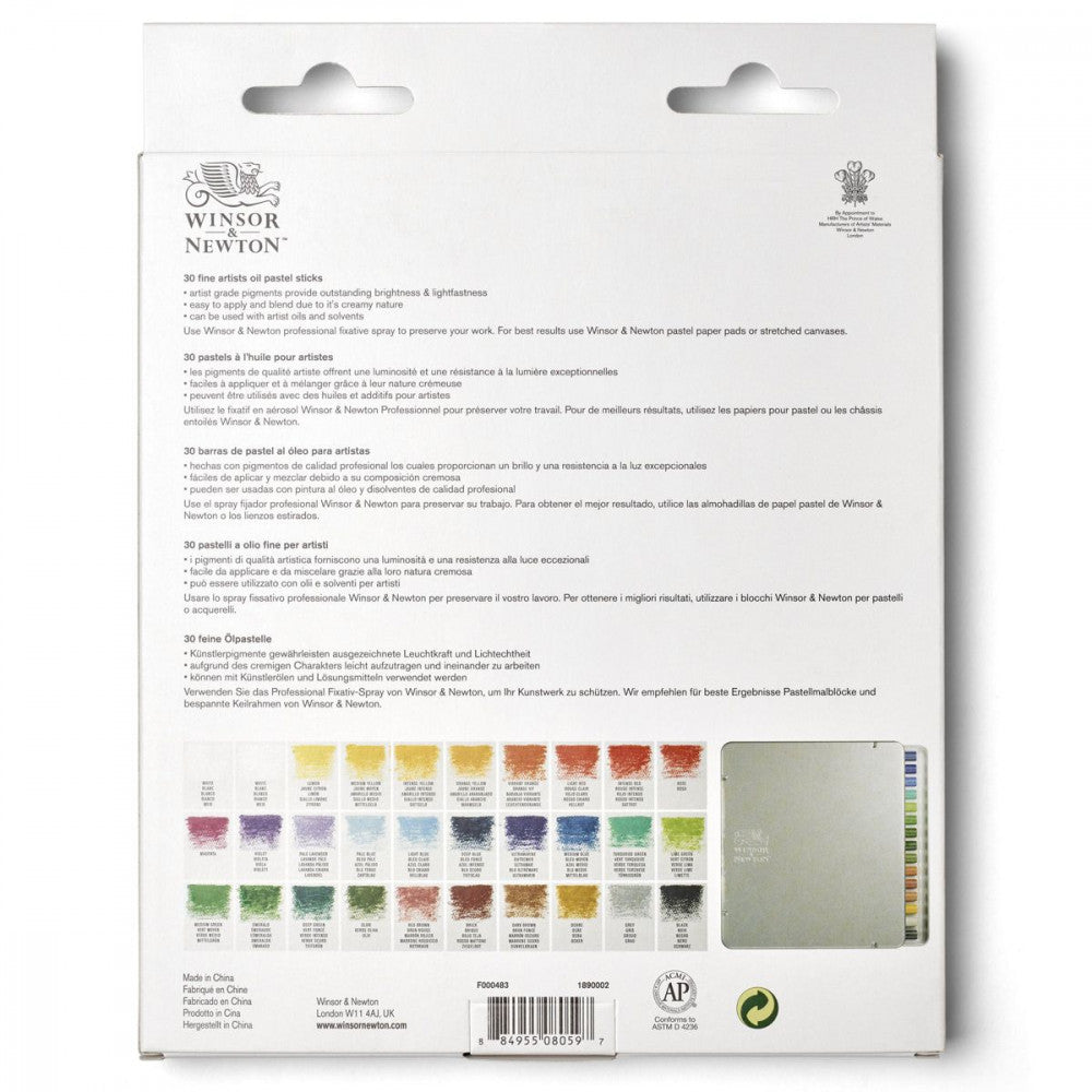 Estojo Pastel Oleoso Winsor & Newton 30 Cores