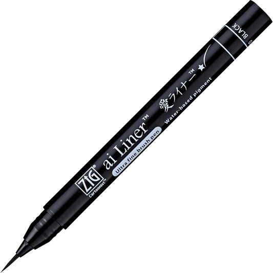 Caneta Pincel Ultra Fina Ai Liner Kuretake Black
