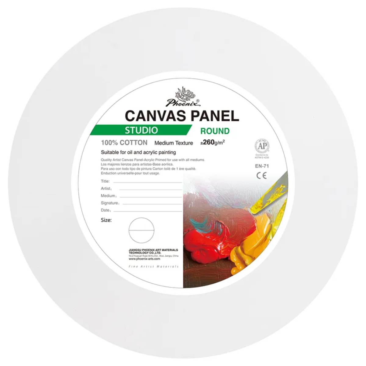 Cartão Telado Para Pintura Phoenix Redondo 30cm