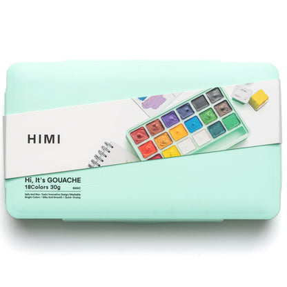 Tinta Guache Profissional Himi 18 Cores Estojo Verde
