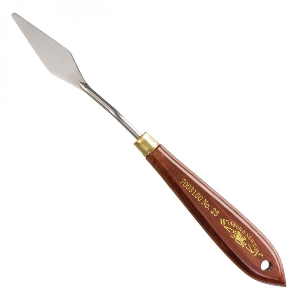 espátula de aço para pintura winsor & newton 25