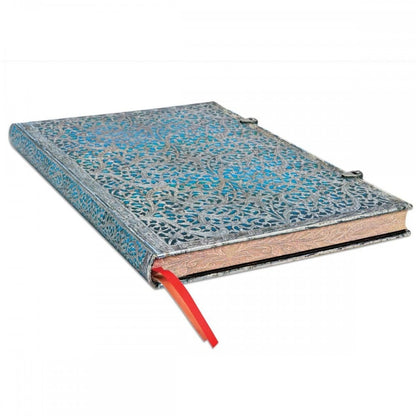 Paperblanks Silver Filigree Maya Blue Capa Dura Grande Sem Pauta