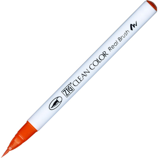 Caneta Pincel Kuretake Zig Clean Color Real Brush Scarlet Red 023