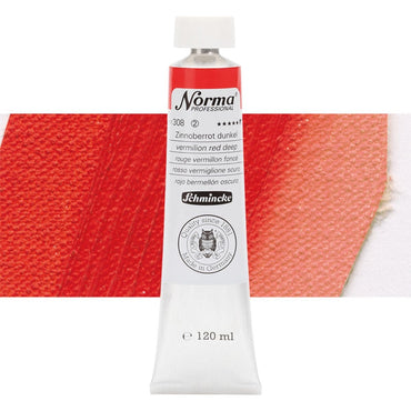 Tinta Óleo Schmincke Norma 120ml S2 308 Vermilion Red Deep