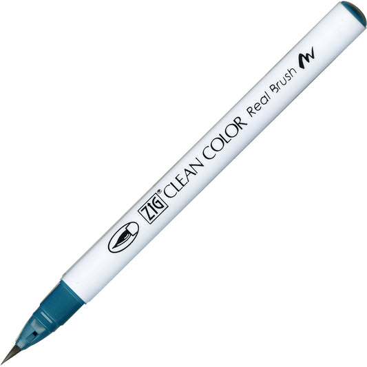 Caneta Pincel Kuretake Zig Clean Color Real Brush Persian Green 033