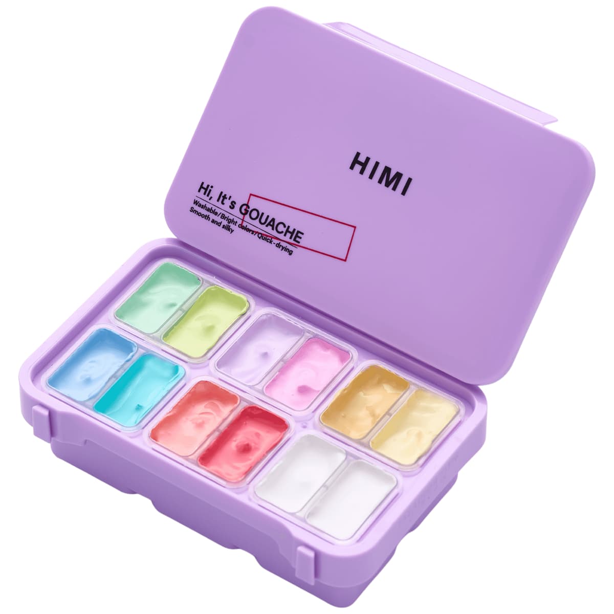 Tinta Guache Profissional Himi 12 Cores Pastéis