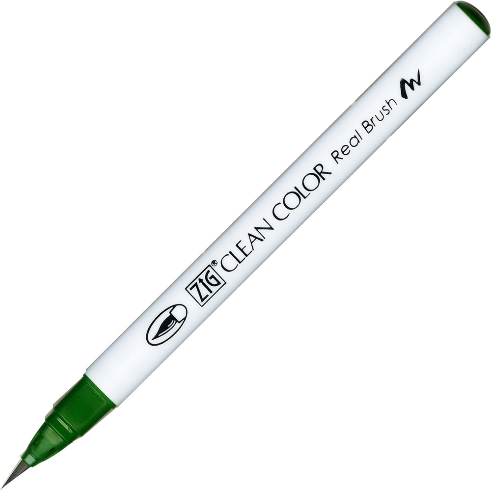 Caneta Pincel Kuretake Zig Clean Color Real Brush Green 040