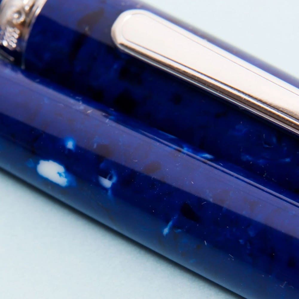 Caneta Tinteiro Platinum Celluloid Midnight Blue Pena de Ouro 14K M