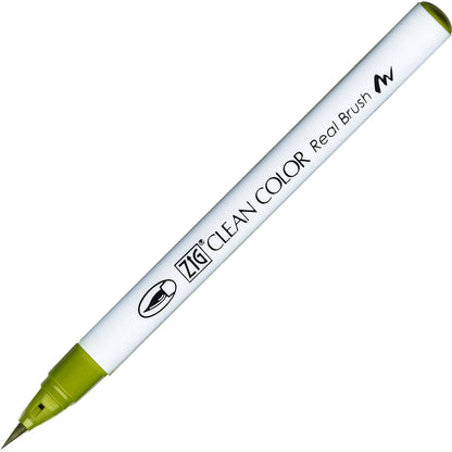 Caneta Pincel Kuretake Zig Clean Color Real Brush Mid Green 046