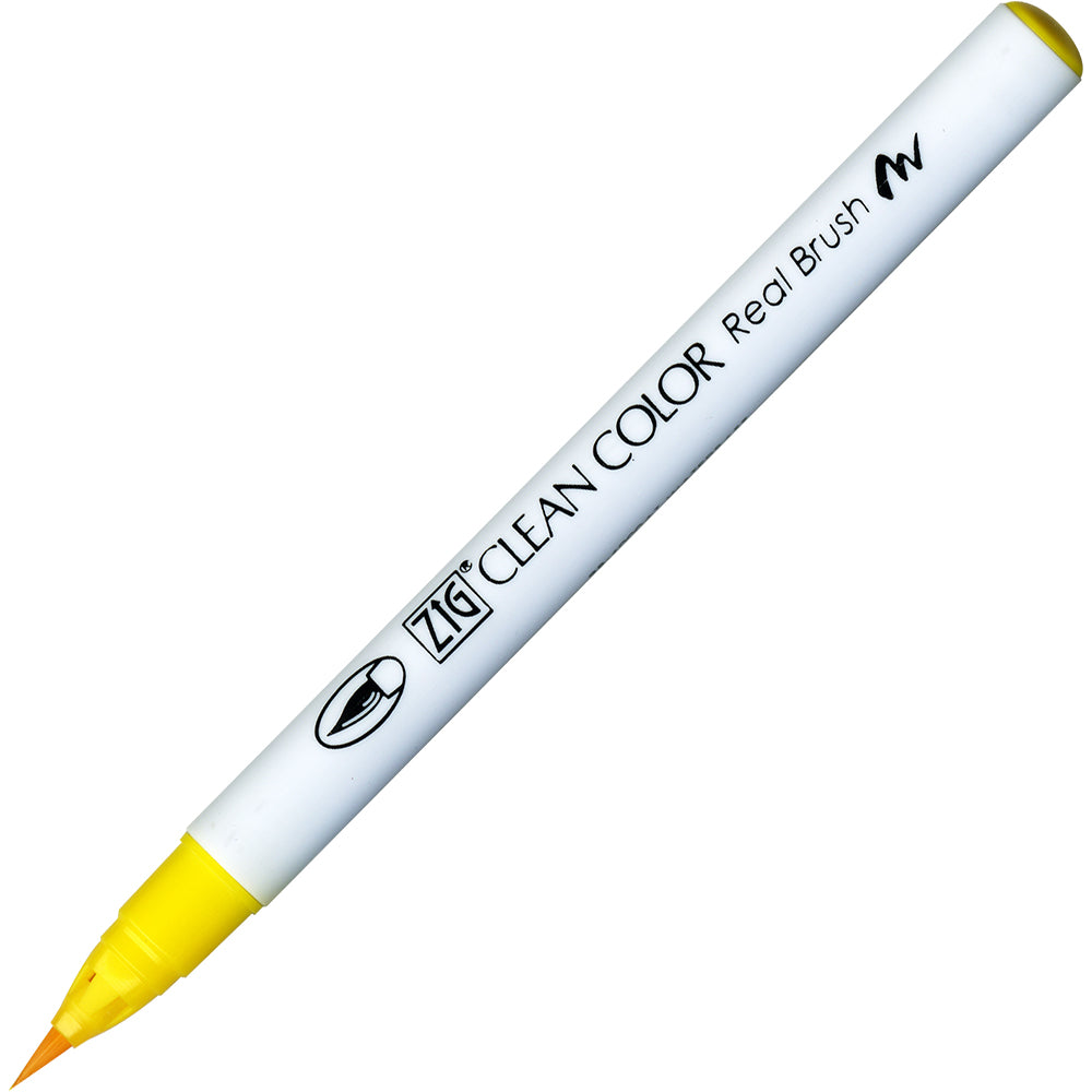 Caneta Pincel Kuretake Zig Clean Color Real Brush Yellow 050
