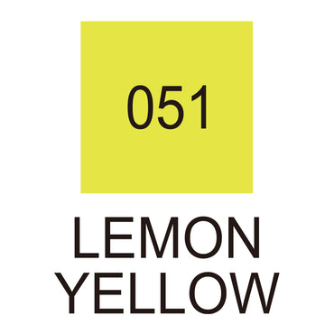 Caneta Pincel Kuretake Zig Clean Color Real Brush Lemon Yellow 051