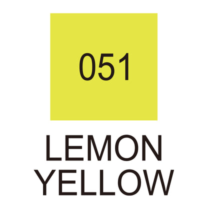 Caneta Pincel Kuretake Zig Clean Color Real Brush Lemon Yellow 051