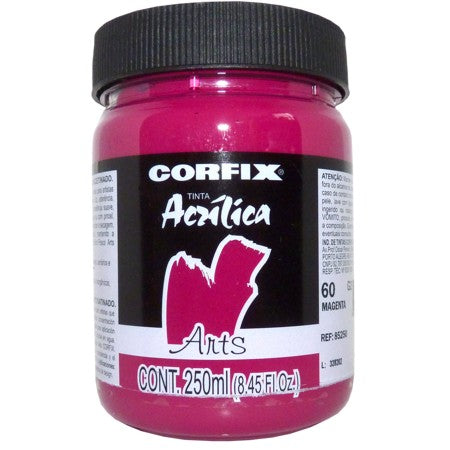 Tinta Acrílica Fosca Corfix Arts 250ml  60 Magenta G2