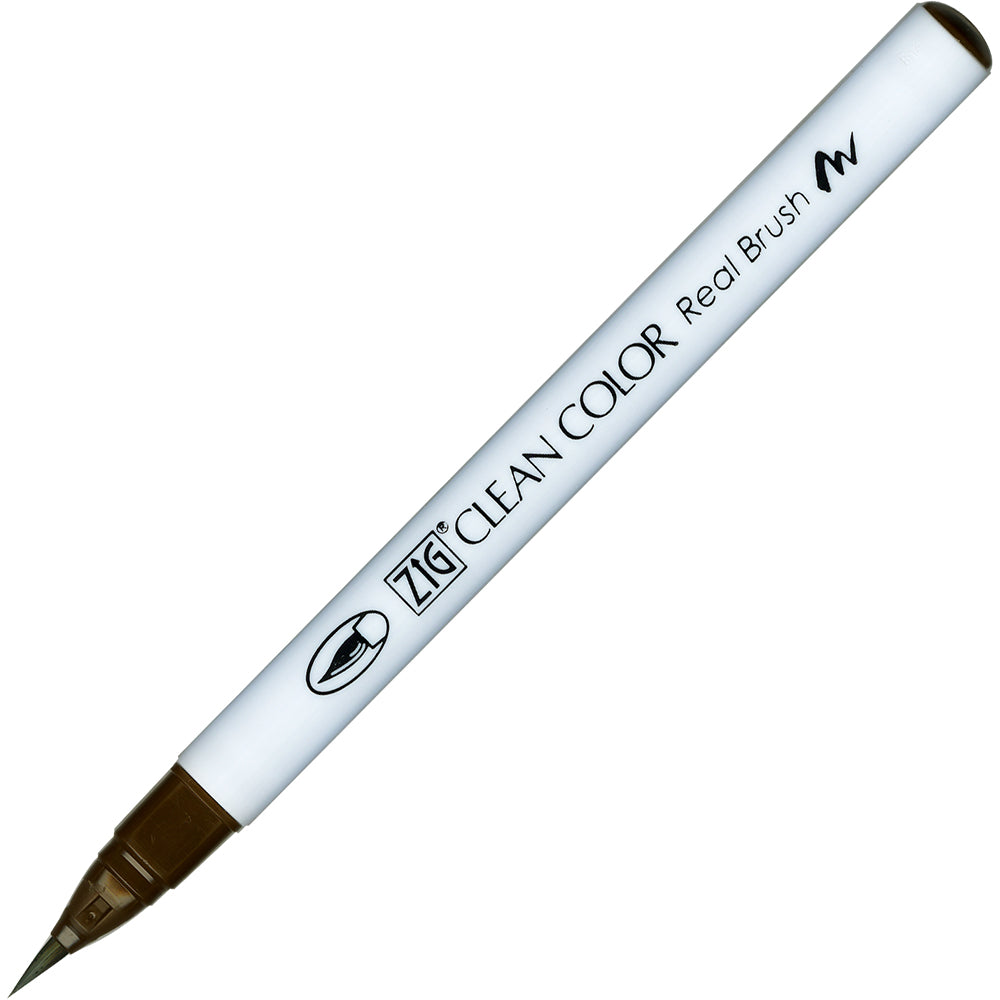Caneta Pincel Kuretake Zig Clean Color Real Brush Mid Brown 065