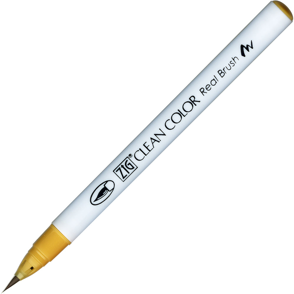 Caneta Pincel Kuretake Zig Clean Color Real Brush Mustard 067